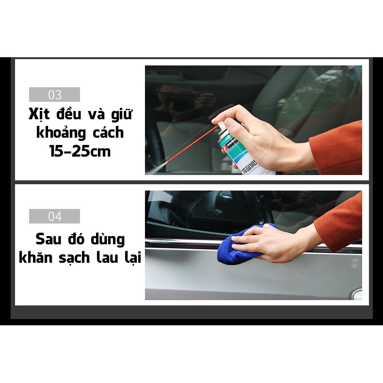 Xịt vệ sinh bảo dưỡng gioăng cao su bôi trơn các chi tiết trên ô tô Electric Vehicle Window Lubricant Haoshun H-1502