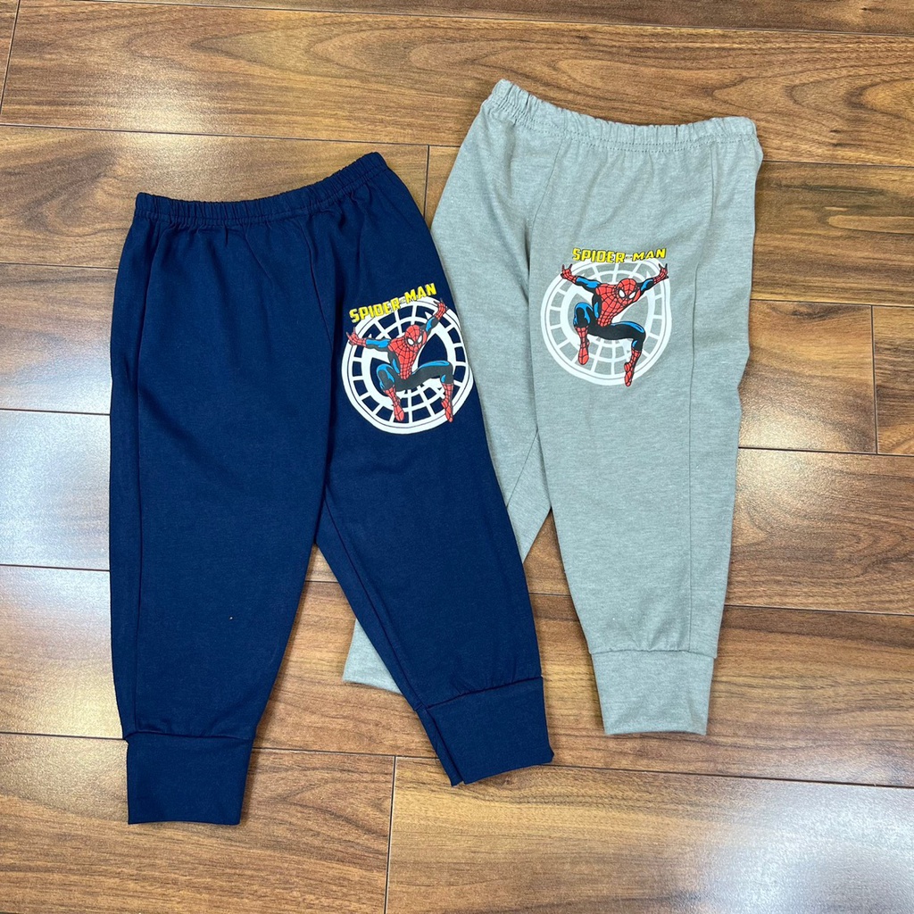 Quần dài Cotton cho bé Trai 1 đến 6 tuổi hình Batman và Siêu Nhân nhện - Minkids