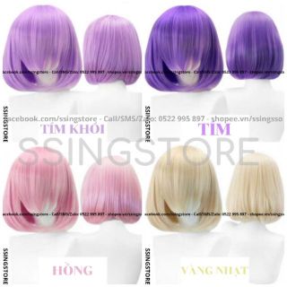 SSINGSTORE [ 22 MÀU ] Wig Tóc giả ngắn 30 cm Cosplay Anime Cổ trang