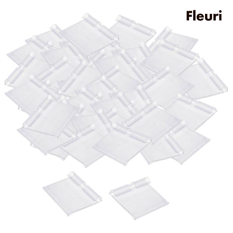 Bộ 50 Giá Trưng Bày Thẻ Ghi Chú Bằng PVC Trong Suốt Kích Thước 100x42mm