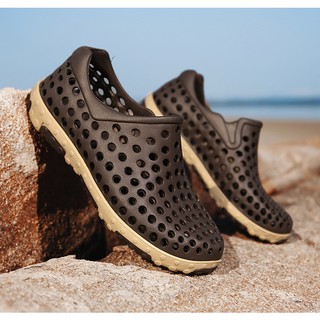 [Tặng Stickers] Giày Nhựa Nam Đi Mưa Đi Biển FITTOP GIAY-002