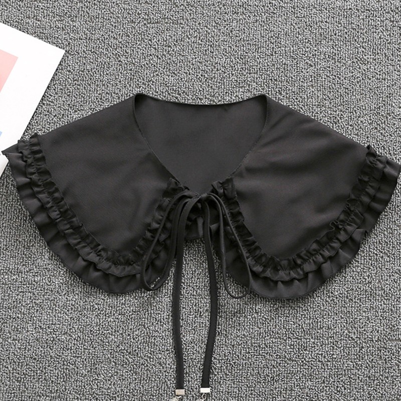 Cổ áo giả thiết kế hình nơ phối ren phong cách Lolita Vintage