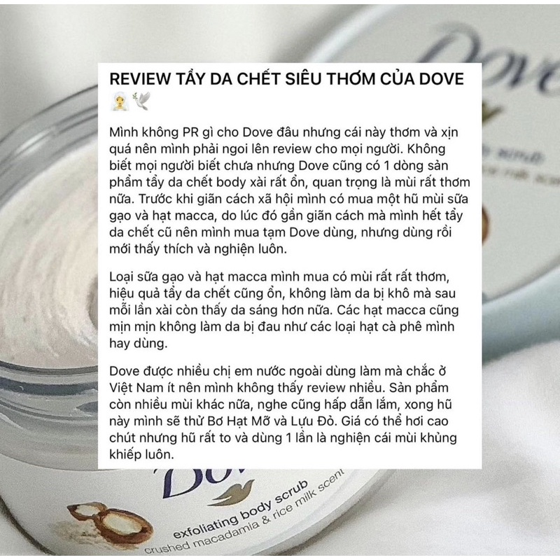 Tẩy tế bào DOVE BODY SCRUB bản US 298ml