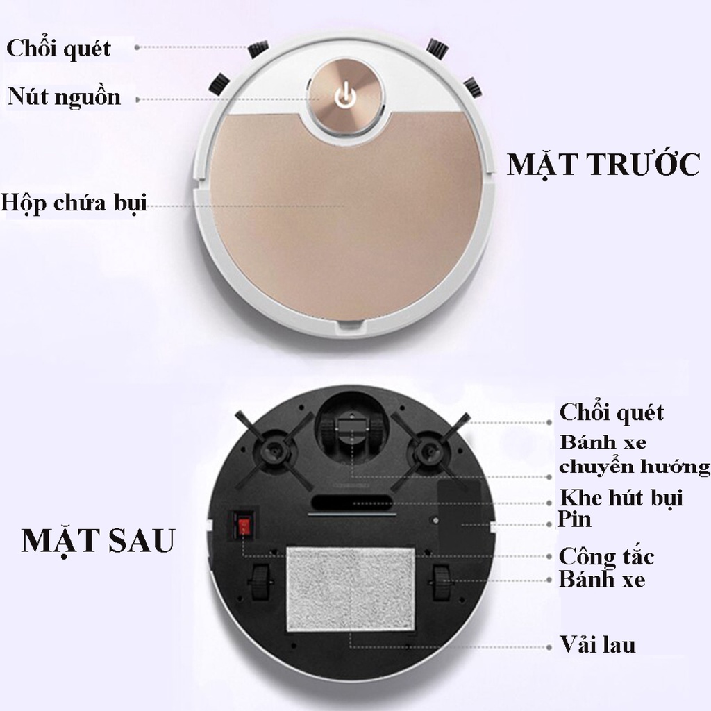 Máy Hút Bui, Robot Hút Bụi Lau Nhà ES06. Lực Hút Mạnh Mẽ, Cảm Biến 1 Chạm, Điều Khiển Qua App, Bảo Hành 12 Tháng!