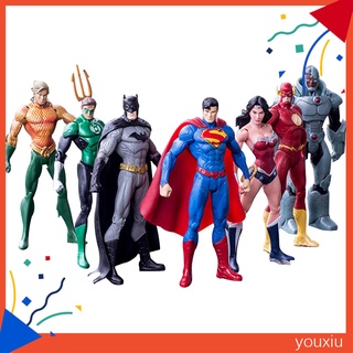 Bộ 7 đồ chơi mô hình hành động nhân vật Batman chủ đề Justice League