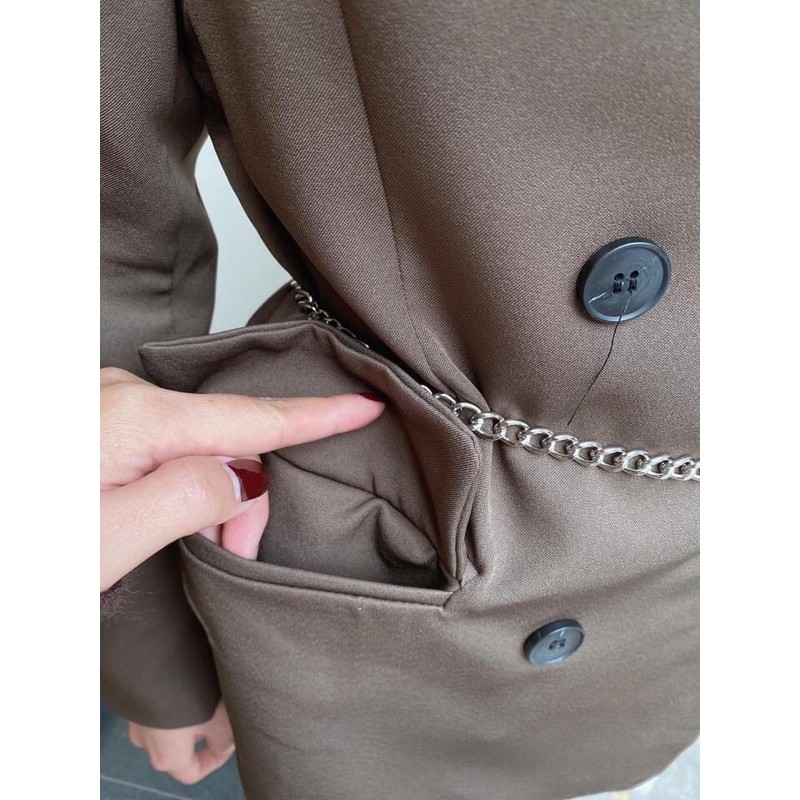 Áo blazer kèm túi