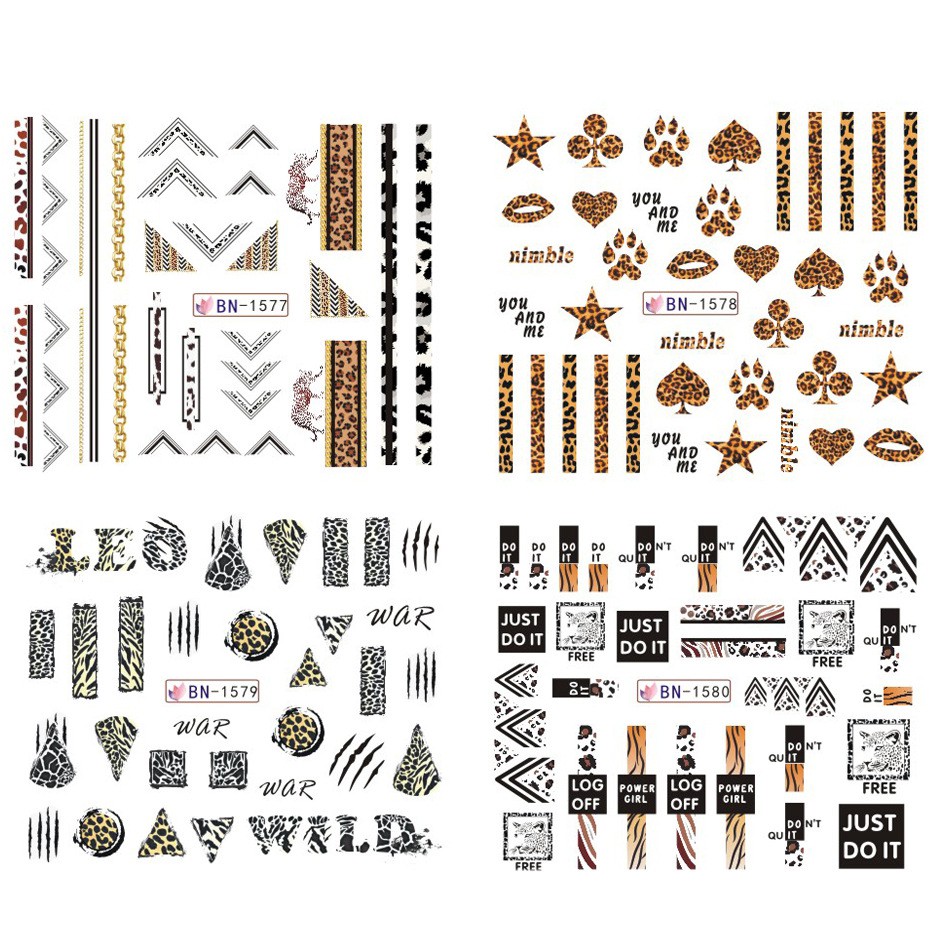 Sticker Nước Da Beo Dân Tộc Cổ Điển | 12 Tấm