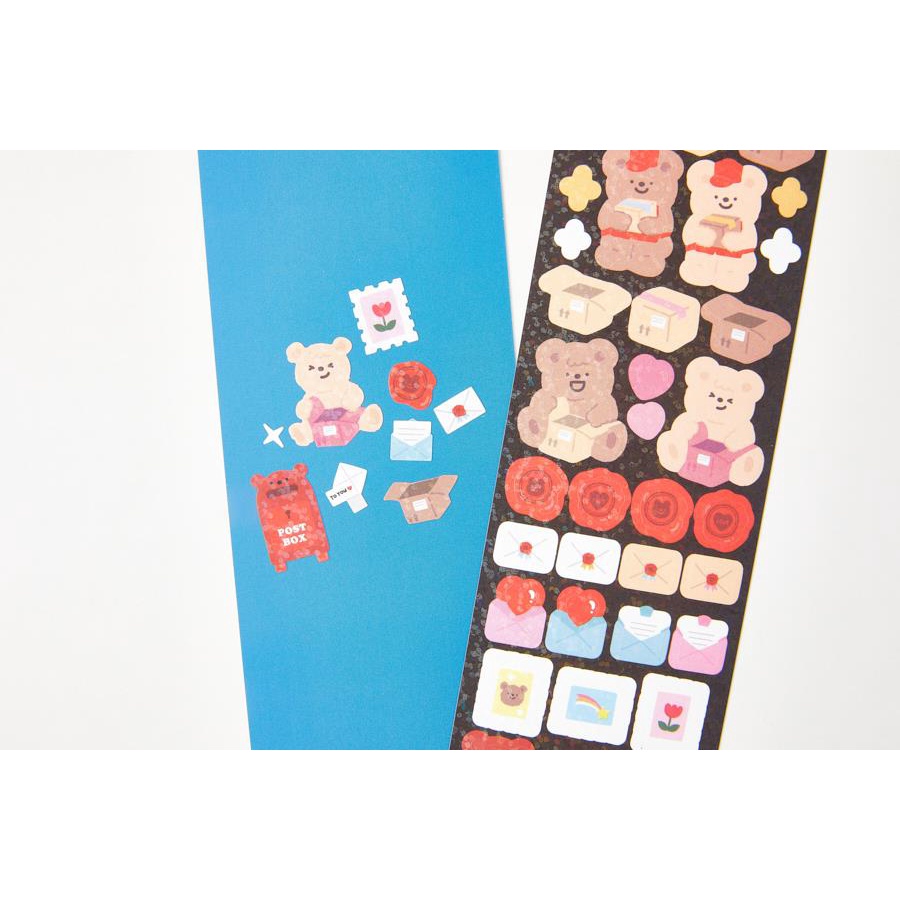Set 2 Tấm Sticker Hologram ARTBOX Hàn Quốc Hình Nhân Vật Gấu Và Nhiều Kiểu Hình Trang Trí Đáng Yêu