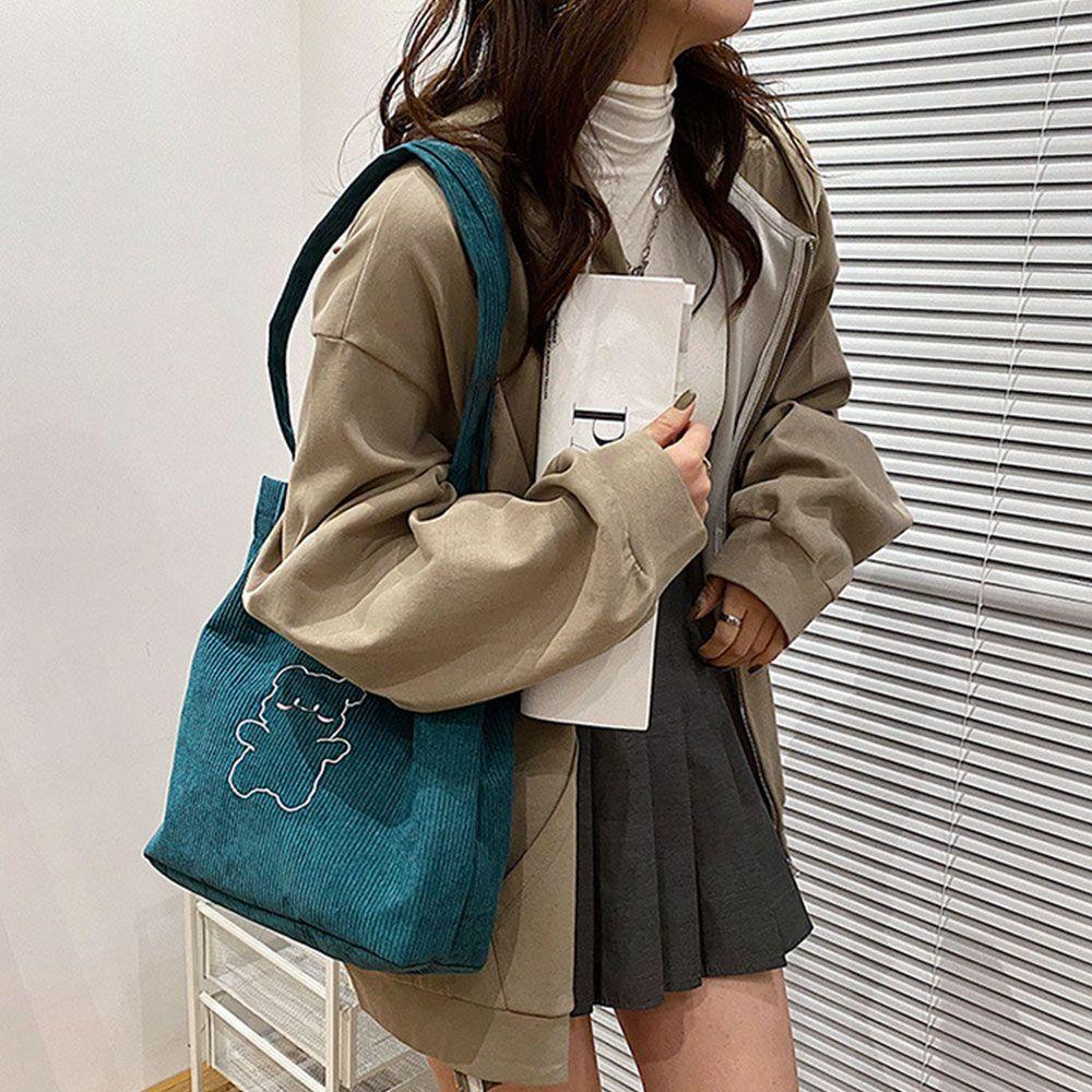 Túi Tote Đeo Vai Sức Chứa Lớn Họa Tiết Dễ Thương Cho Nữ