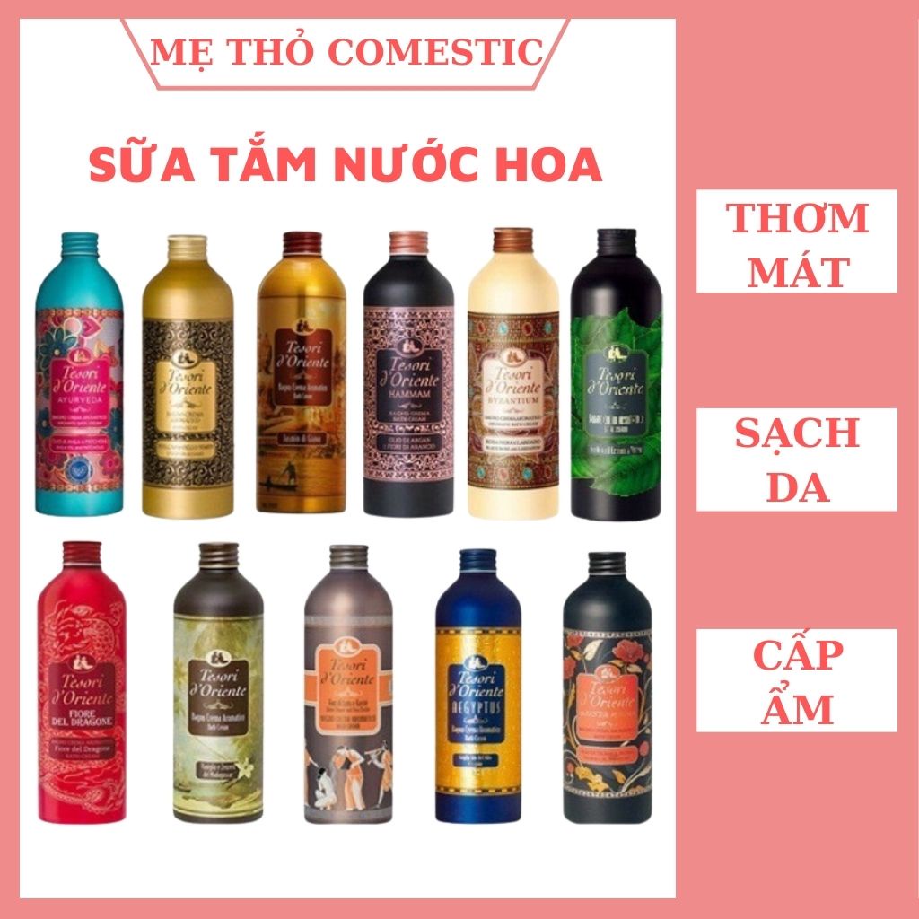 Sữa tắm nước hoa Ý Tesori D'oriente giữ hương thơm suốt cả ngày dài