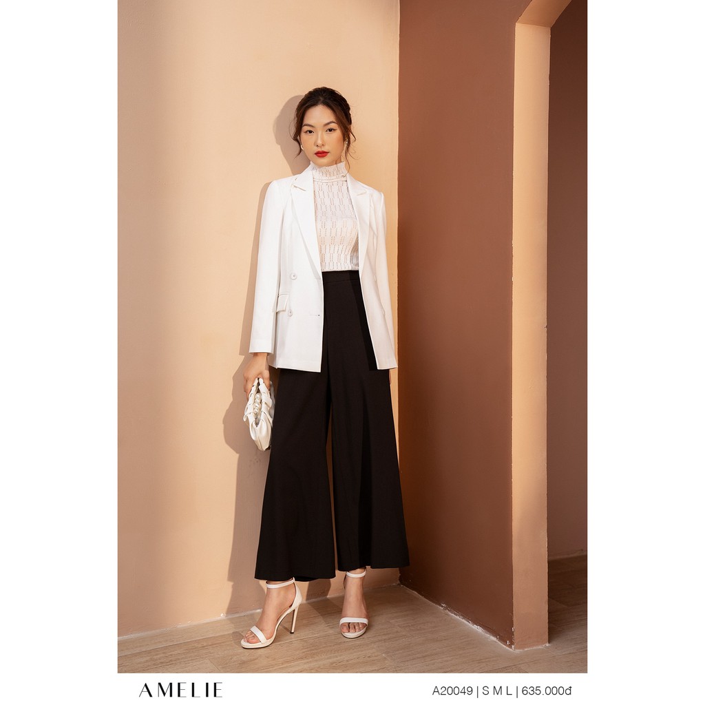 AMELIE Áo blazer cổ ve vếch túi cơi 4 khuy bọc by Amelie | BigBuy360 - bigbuy360.vn
