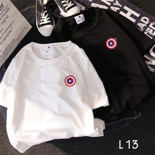 Áo thun teen nam nữ tay ngắn unisex hình captain america