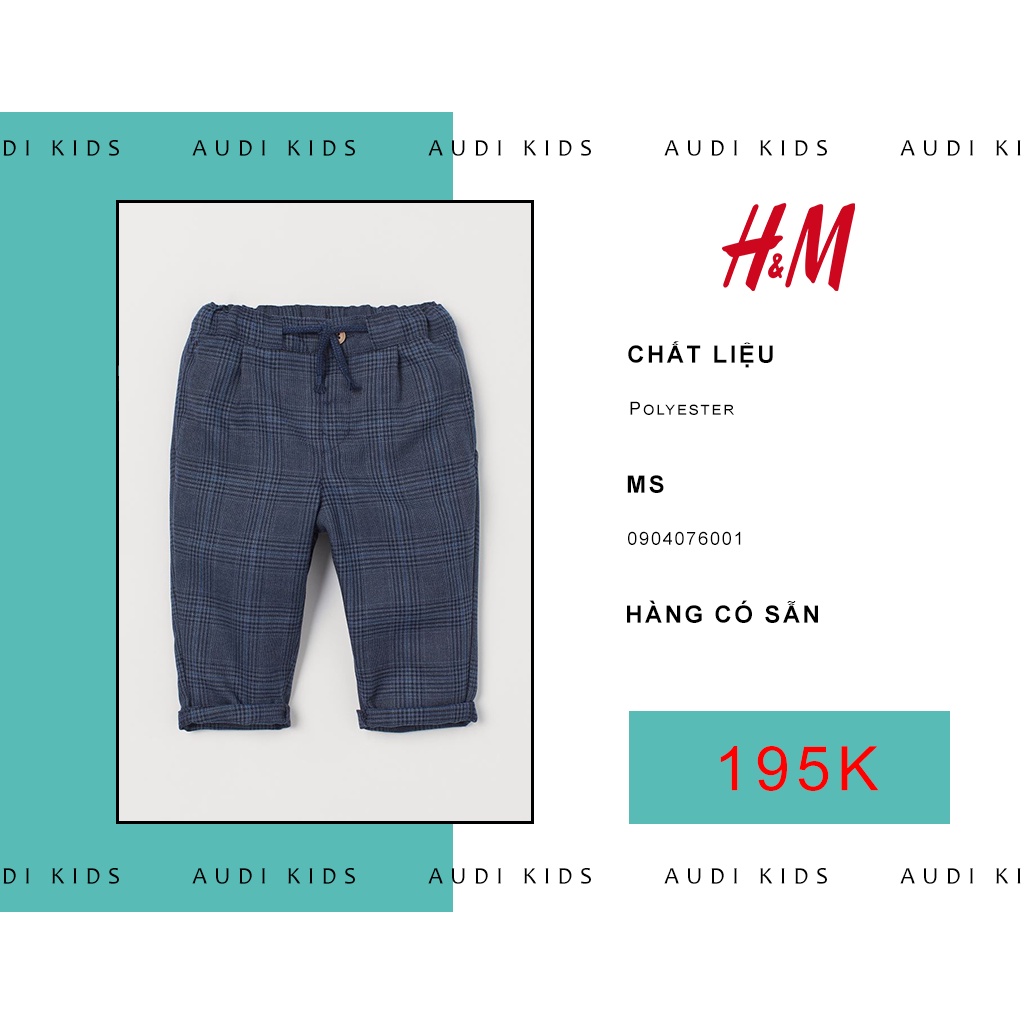 Quần pant có thắt thun cho bé từ 4 tháng đến 3 tuổi - H&M chính hãng