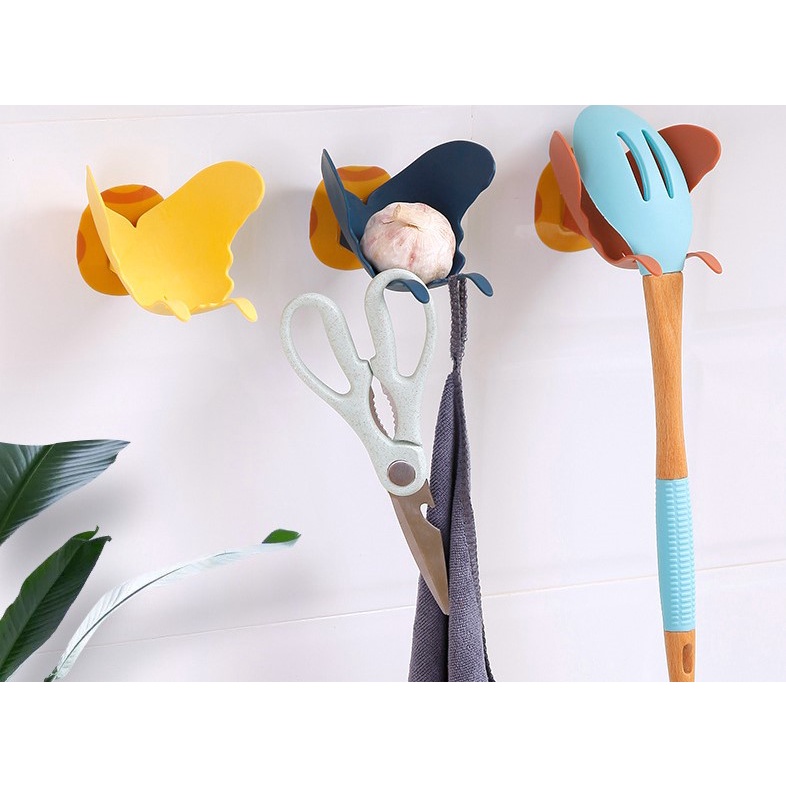 Khay đựng bánh xà phòng dán tường hình bướm - Giá đỡ xà bông tắm bằng nhựa hình bướm xinh xắn