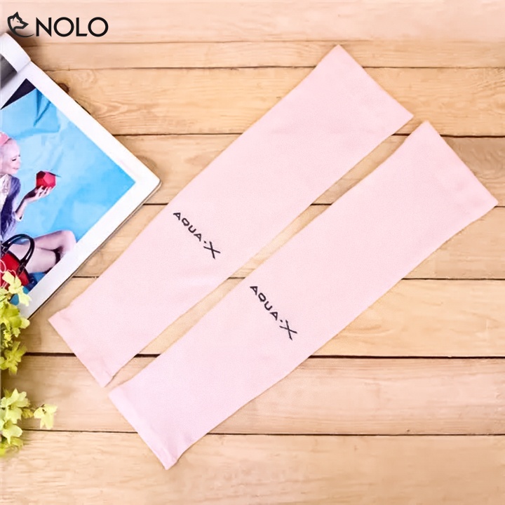 Set Đôi Găng Tay Chống Nắng Aqua X Chất Liệu Cotton Thoáng Mát Dài Tay 38cm Phù Hợp Cho Cả Nam Và Nữ