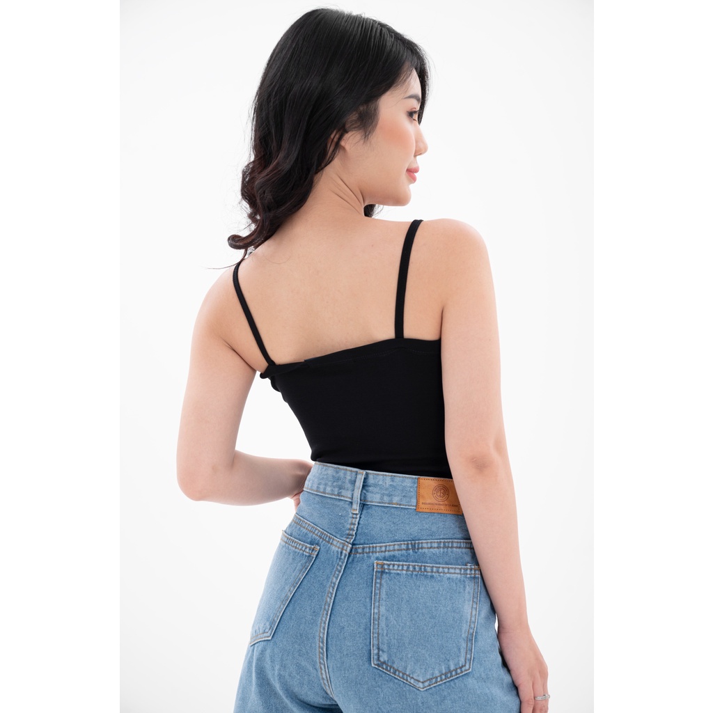 Áo croptop nữ hai dây thời trang YANDO-Chất liệu Thun thun borip - co giãn 2 màu Đen Trắng | BigBuy360 - bigbuy360.vn