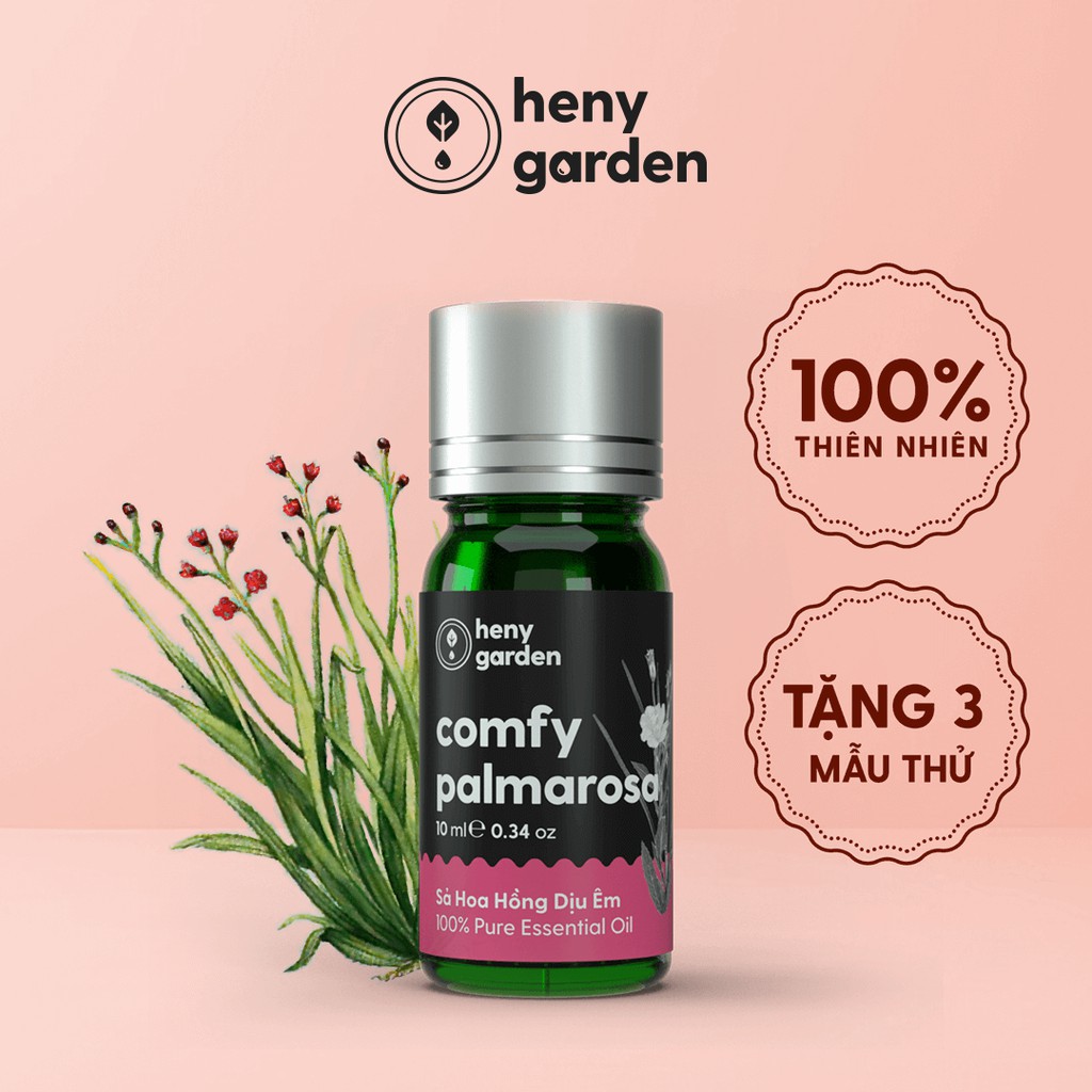 Tinh Dầu Sả Hoa Hồng (Sả Rêu) Organic Thiên Nhiên Nguyên Chất Đậm Đặc Xông Thơm Phòng, Làm Nến Thơm HENY GARDEN