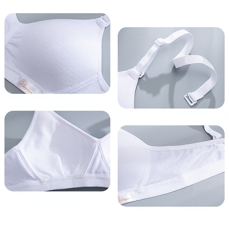 Áo Ngực cotton Màu Trơn Không Gọng Chống Chảy Xệ Cho Nữ Sinh