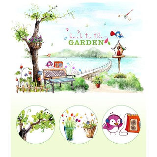 Decal Dán Tường Khu Vườn Cây