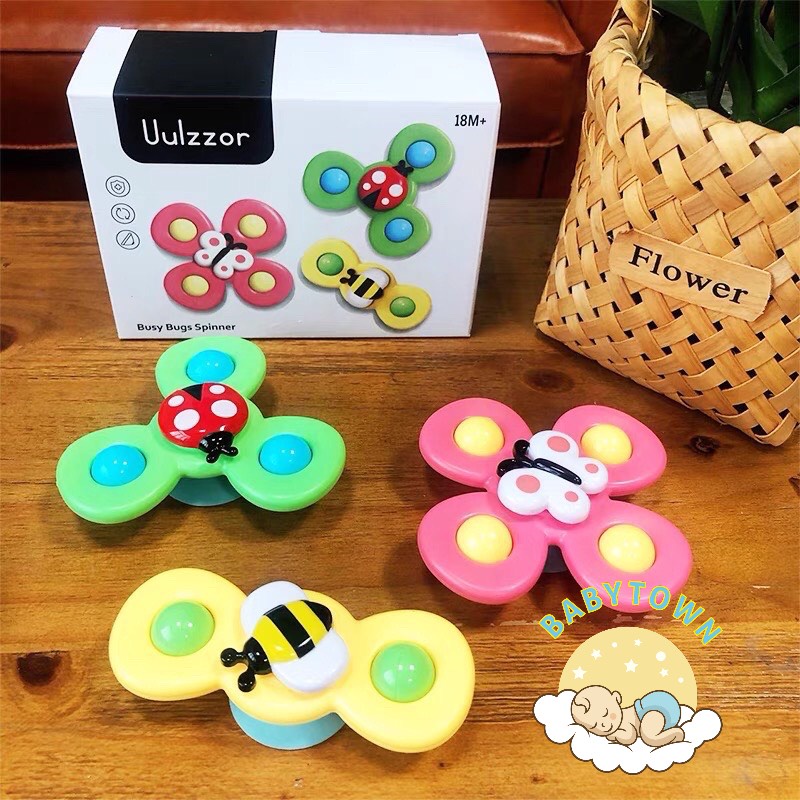 Set 3 con Quay Bugs Spinner - Đồ Chơi Con Quay hình Côn Trùng cho Bé