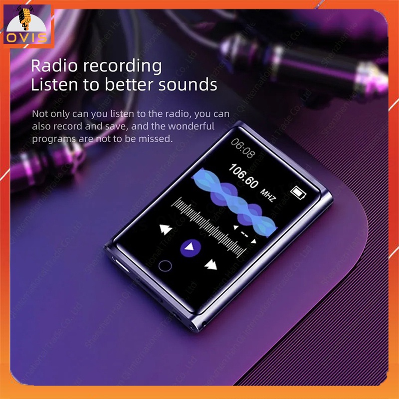 Ruizu M2 - Máy Nghe Nhạc Bluetooth Xem Video, Màn Hình Cảm Ứng
