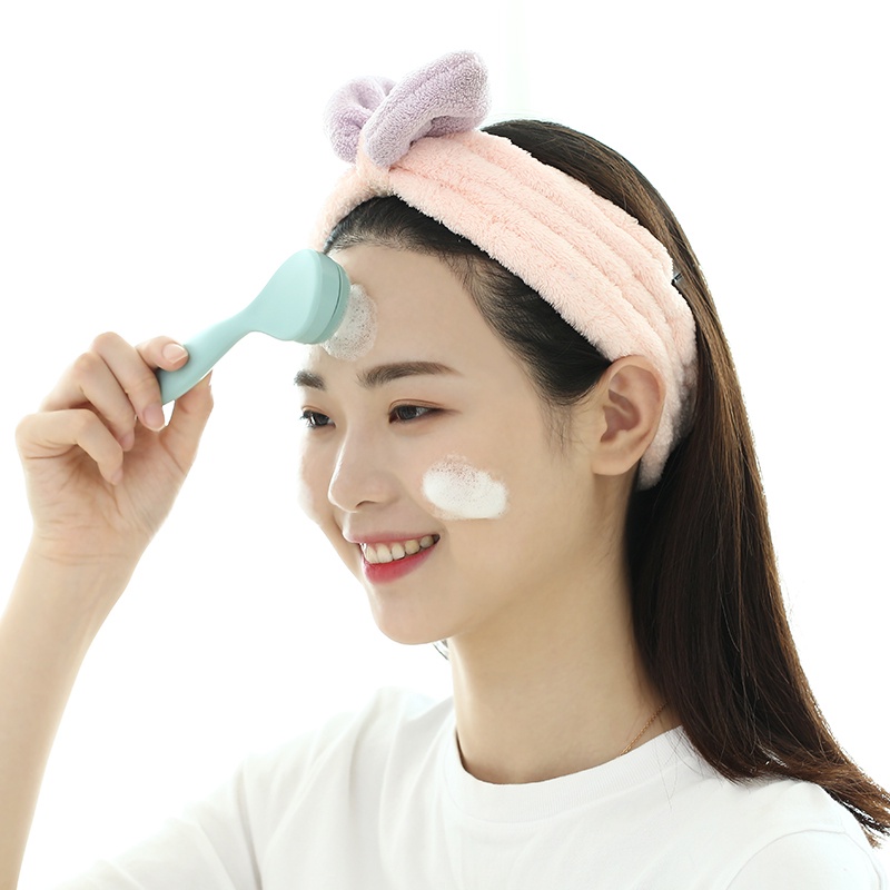 [Hàng mới về] Bàn chải silicon mềm rửa mặt massage làm sạch mụn đầu đen