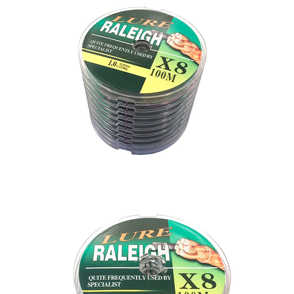 Dây dù câu cá Lure Raleigh X8 dài 100m - Dây dù PE 7 màu Raleigh X8 Siêu Bền hàng chất lượng Nhật Bản