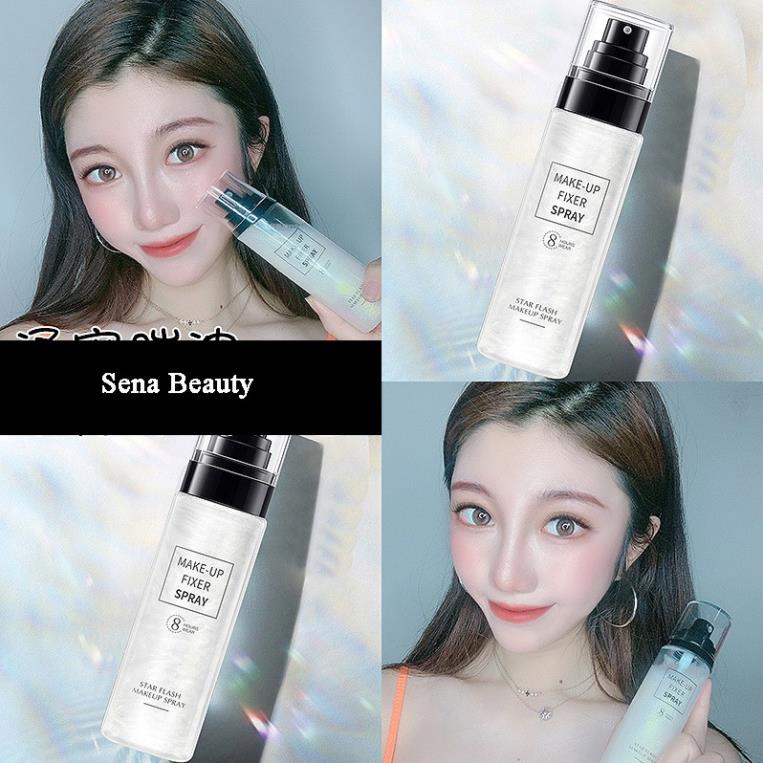 Xịt nhũ khóa trang điểm cố định lớp make up Star Flash Spray 8 Hours Wear Sena Beauty_hachungnd92 | BigBuy360 - bigbuy360.vn