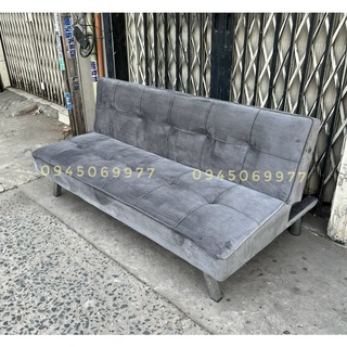 Sofa mini - ghế sofa làm giường - Sô pha đại hạ giá - Nhung xám đen