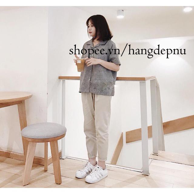 Quần kaki ống suông sắn gâu unisex nam nữ (FORM RỘNG) SP11 | BigBuy360 - bigbuy360.vn