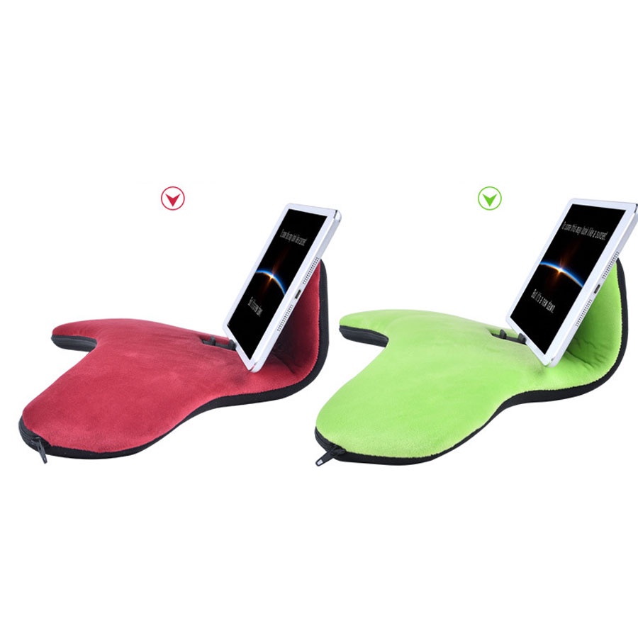 Giá đỡ điện thoại nỉ nhung mềm mại giúp bạn rảnh tay, Kẹp điện thoại kiêm gối tỳ tay thông minh