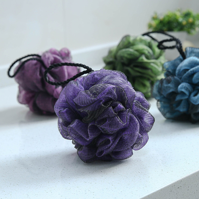 Super Soft Black Color Bath Ball Bath Flower 50g Bath Towel