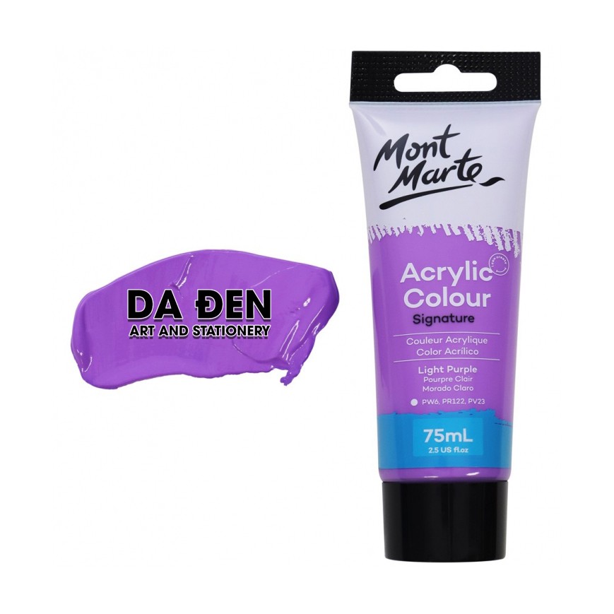 [DA ĐEN] Màu Mont Marte Acrylic Colour 75ml (2.54oz) - Light Purple