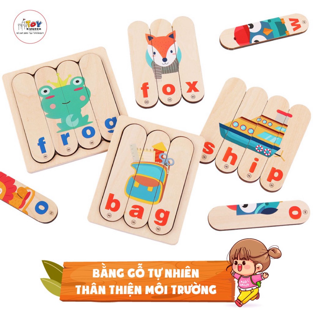 Đồ chơi thông minh cho bé Montessori bộ xếp hình 192 que học Tiếng Anh - 54 Chủ Đề