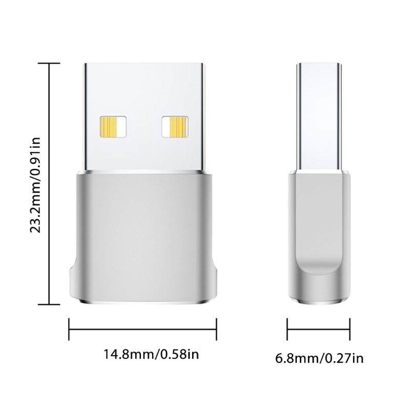 Đầu Chuyển Đổi Usb 2.0 Mini Bằng Hợp Kim Nhôm | BigBuy360 - bigbuy360.vn