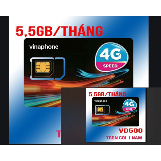 [ SIÊU SALE ]Sim 4G - D500 vinaphone miễn phí 1 năm không nạp tiền