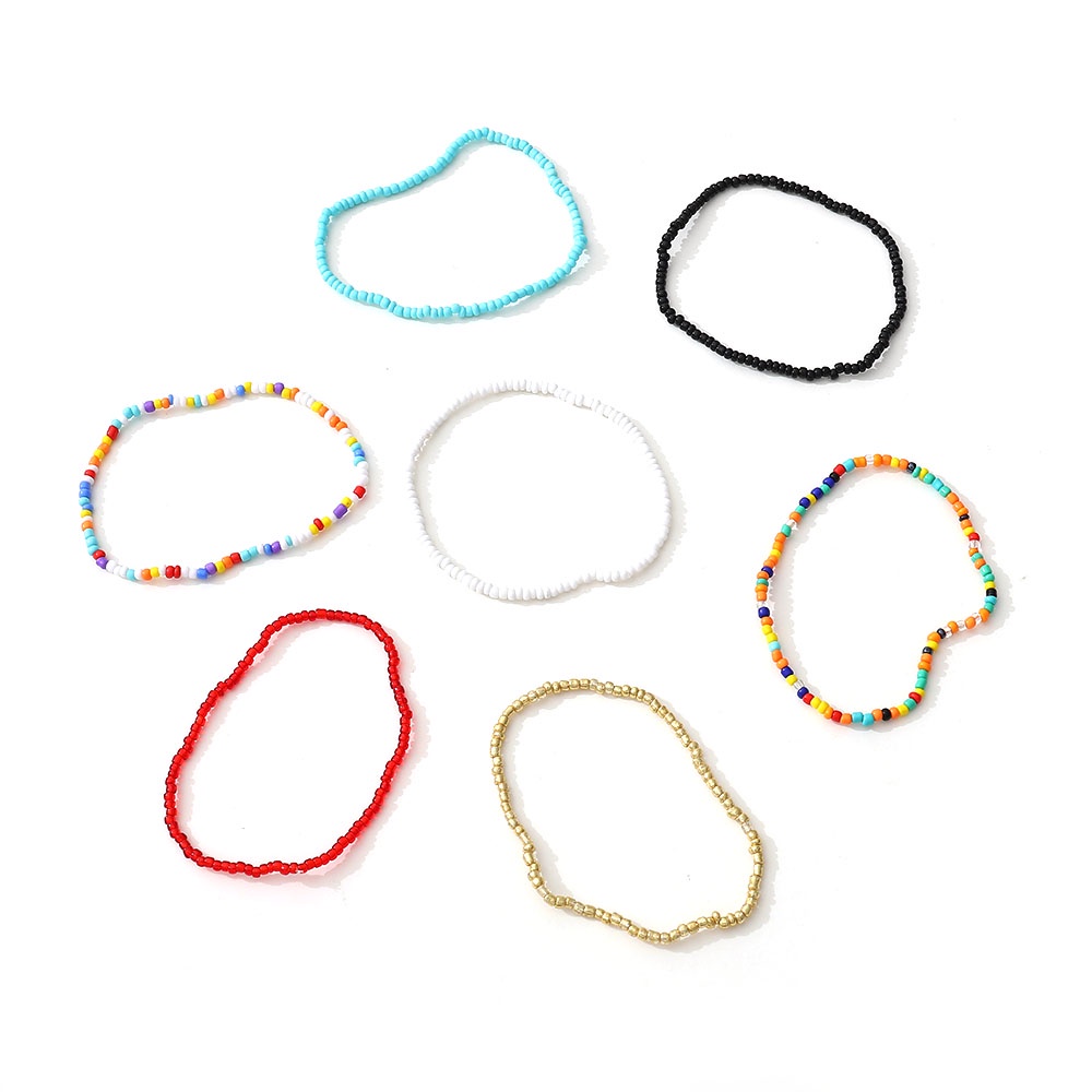 Lắc Chân Xỏ Hạt Thủ Công Nhiều Màu Sắc Phong Cách Bohemian Mới