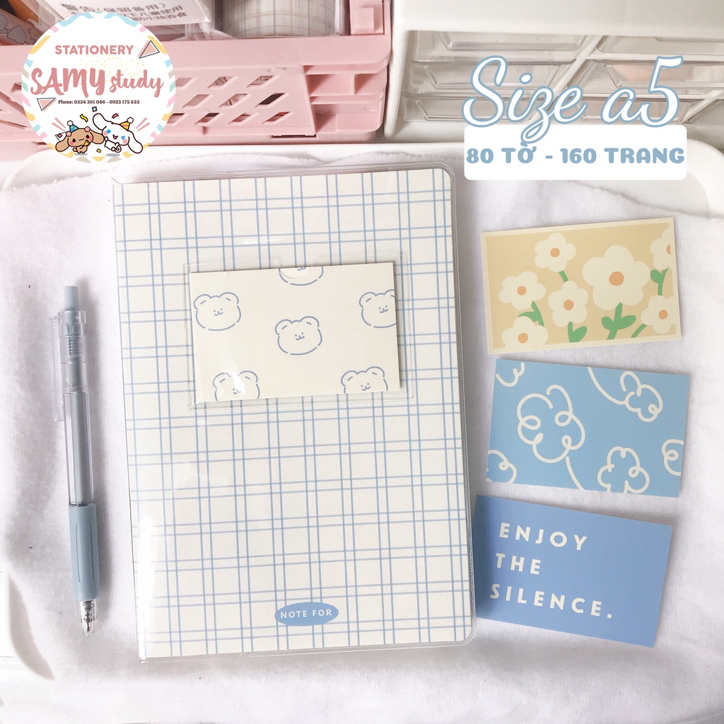 SỔ CARO NOTE FOR DIARY SIZE A5 100GSM 80 TỜ (160 TRANG) SIÊU XINH DÙNG LÀM LƯU BÚT PLANNER BULLET JOURNAL