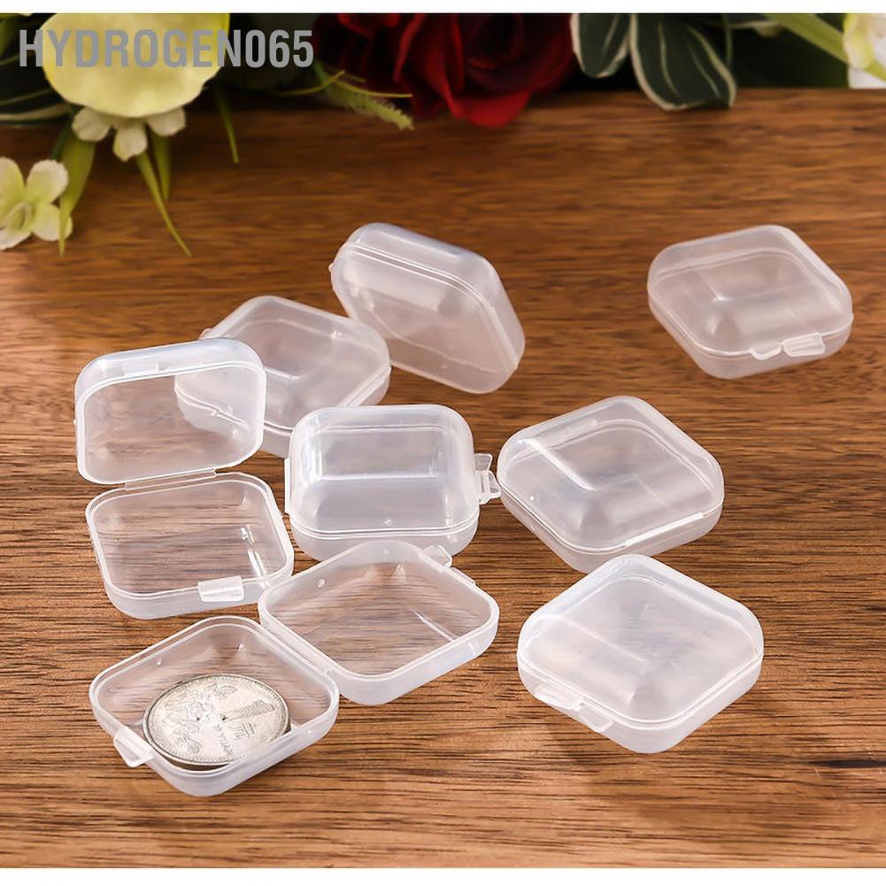 Hydrogen065 Small Clear Box Transparent Sturdy Durable PP Glossy Surface Wide Application Bead for Jewelry Pills Earplug
