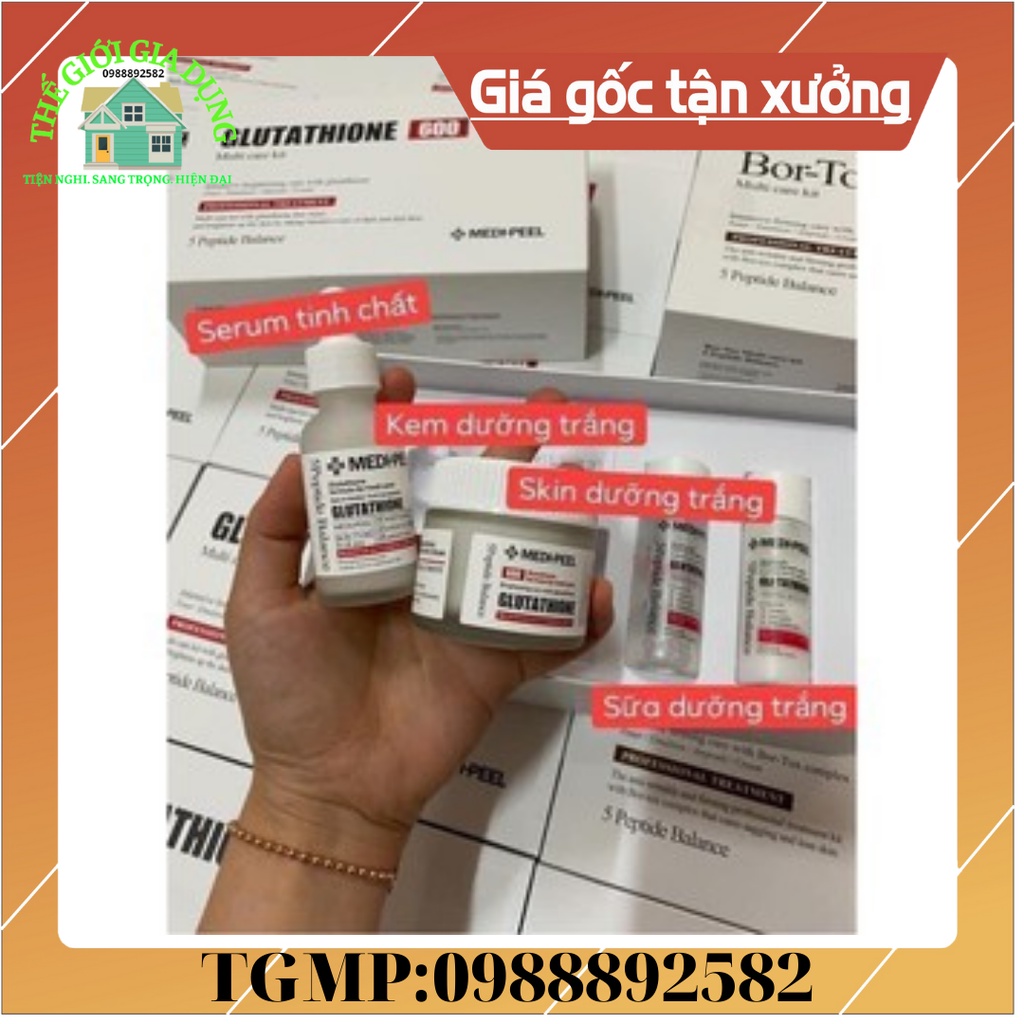 Set Trắng Da Medi peel Bio Intenes Gluthione 600 White Ampoule -thegioimypham1