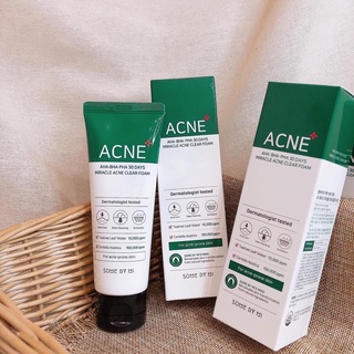 Sửa Rửa Mặt giảm mụn và dầu ACNE Some By Mi AHA-BHA-PHA 30 Days Miracle Acne Clear Foam