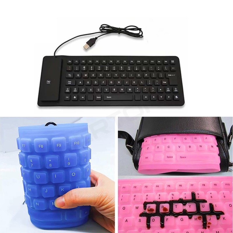 BÀN PHÍM SILICONE USB 85 PHÍM DẺO, CUỘN TRÒN, XẾP GỌN ĐA NĂNG