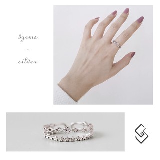 Nhẫn bạc 925 đính đá cao cấp _ 3gems silver