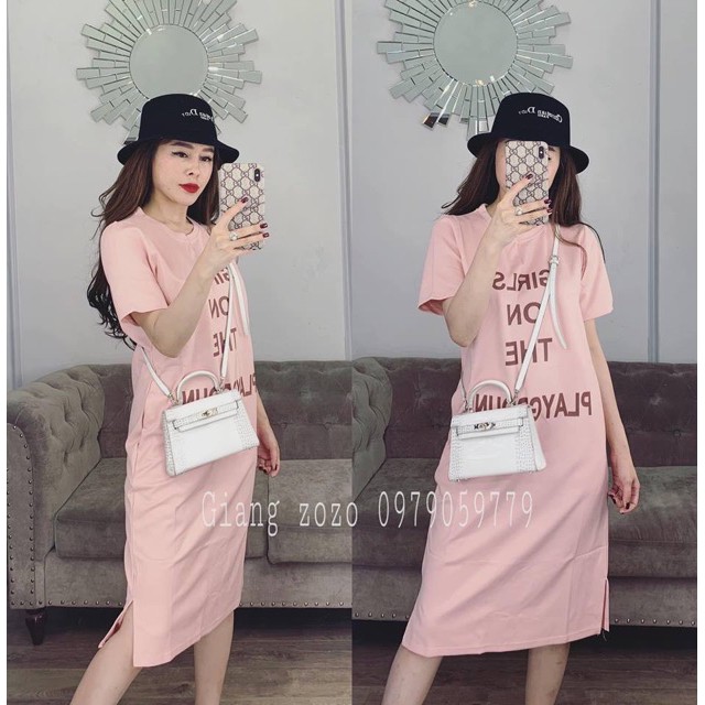 Váy đầm suông in chữ TTG105 | BigBuy360 - bigbuy360.vn