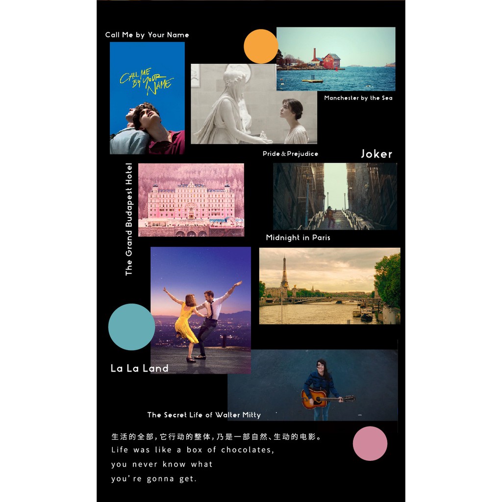 Nhãn dán PET hình phim cổ điển trang trí album/điện thoại/sổ nhật ký diy