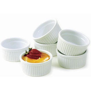 Khuôn Sứ Ramekin Pudding 7.5cm / 9cm / 11cm - Màu trắng