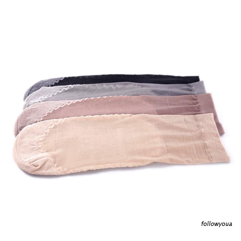 Vớ cổ ngắn bằng lụa siêu mỏng co giãn thời trang cho nữ