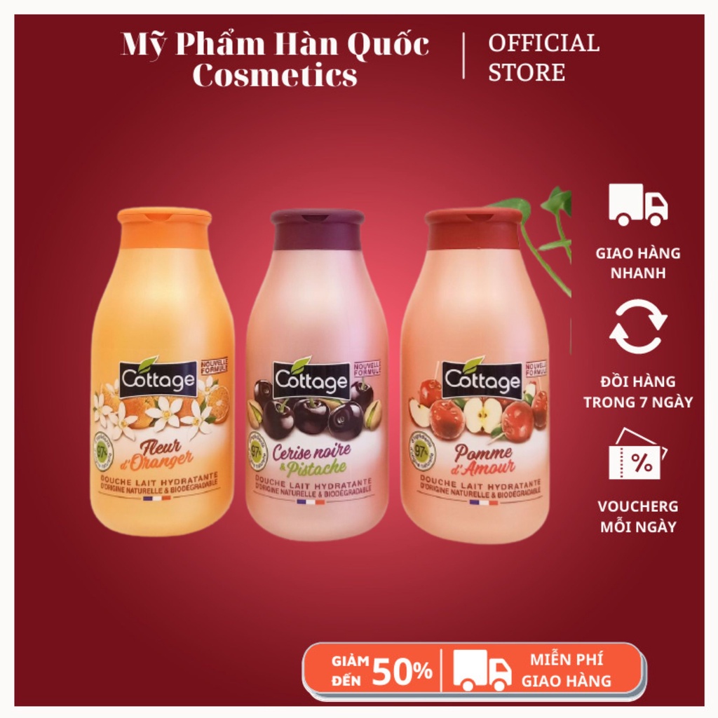 SỮA TẮM DƯỠNG TRẮNG COTTAGE PHÁP 250ML