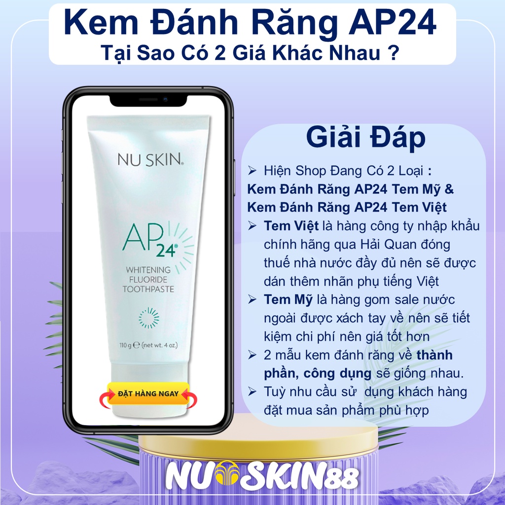 Kem đánh răng AP24 Nuskin (Hàng Chính Hãng Công Ty Tem Việt )