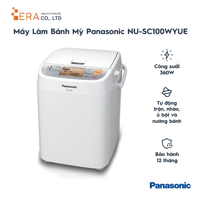 [Mã ELHADEV giảm 4% đơn 300K] Máy làm bánh mì tự động Panasonic PALN-SD-P104WRA - Hàng Chính Hãng